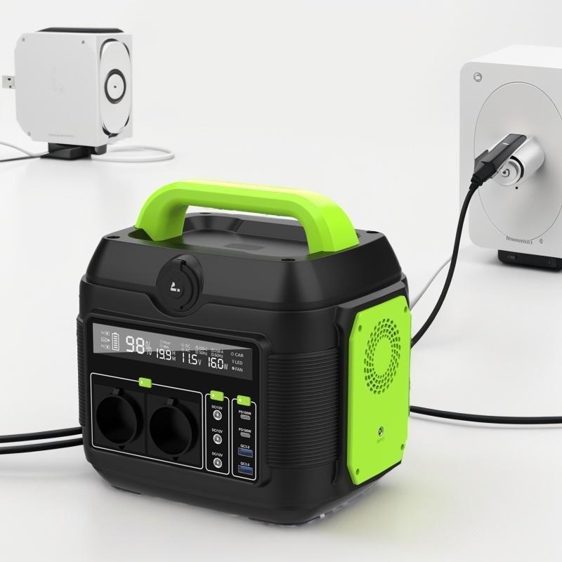 Gerador de células solares portáteis de 600W Estação de energia multifunção para aventuras ao ar livre