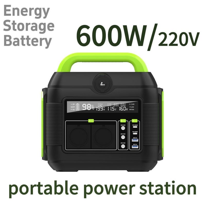 Sistema de armazenamento de energia solar portátil multifunção de 600W com adaptador e S6