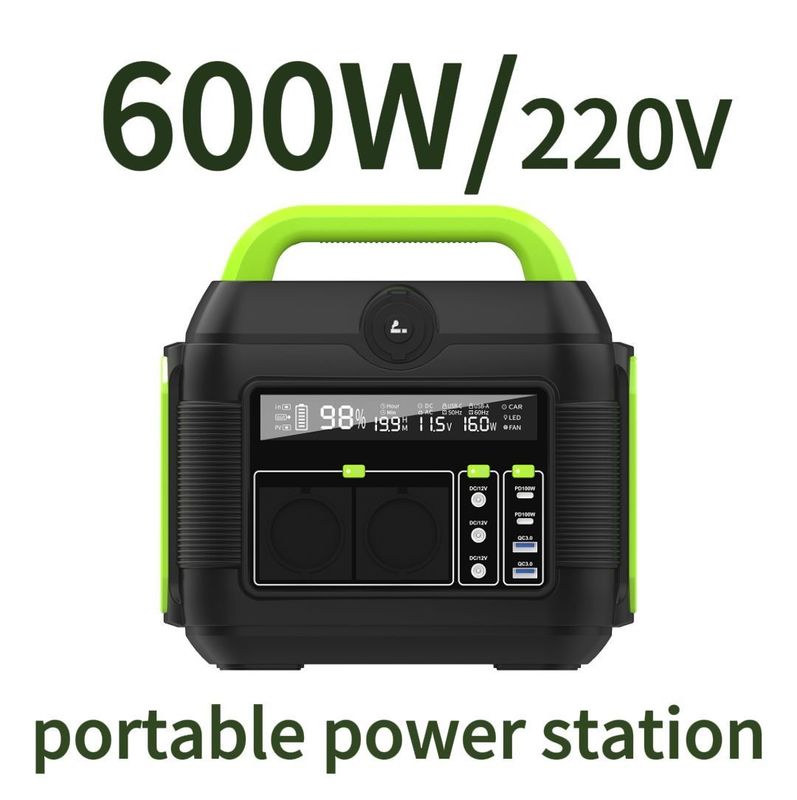 300W/500W/600W/1500W Fornecimento de energia solar portátil para acampamento ao ar livre ininterrupto
