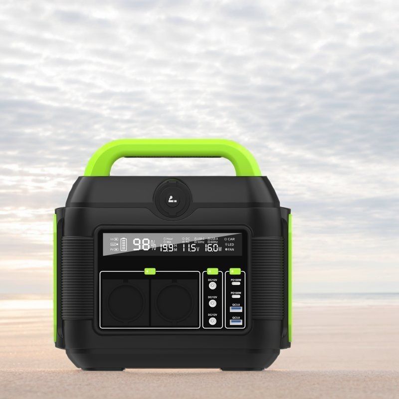 Revelar Display de Cristal Líquido 600W Fast Charging Power Mini Emergency Generator com EU AC Socket