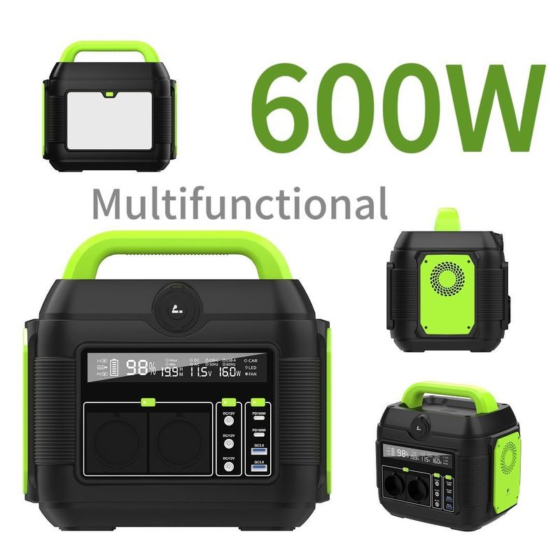 Estação de energia portátil de saída AC de 600W para armazenamento de energia de emergência MPPT é essencial