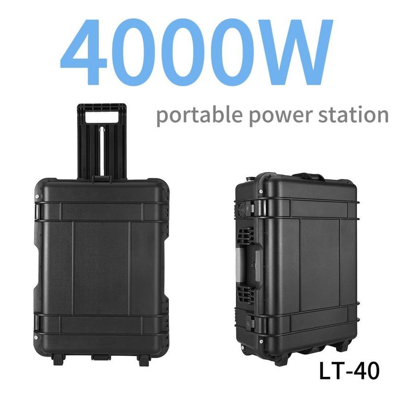 4000W Armazenamento de energia portátil Bateria Central de energia Forma de onda de saída CA Onda senoidal pura