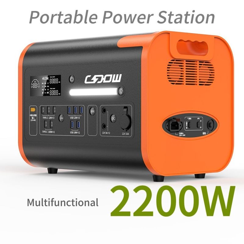 Estação de energia portátil com 51.52V40ah 3.22V*16s Capacidade da bateria e 2000 ciclos de vida