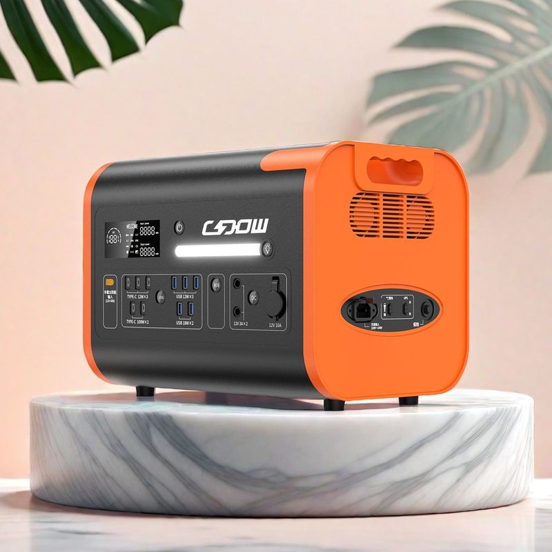 Estação de energia portátil com bateria LiFePO4 2000W 2200W para emergência doméstica ao ar livre