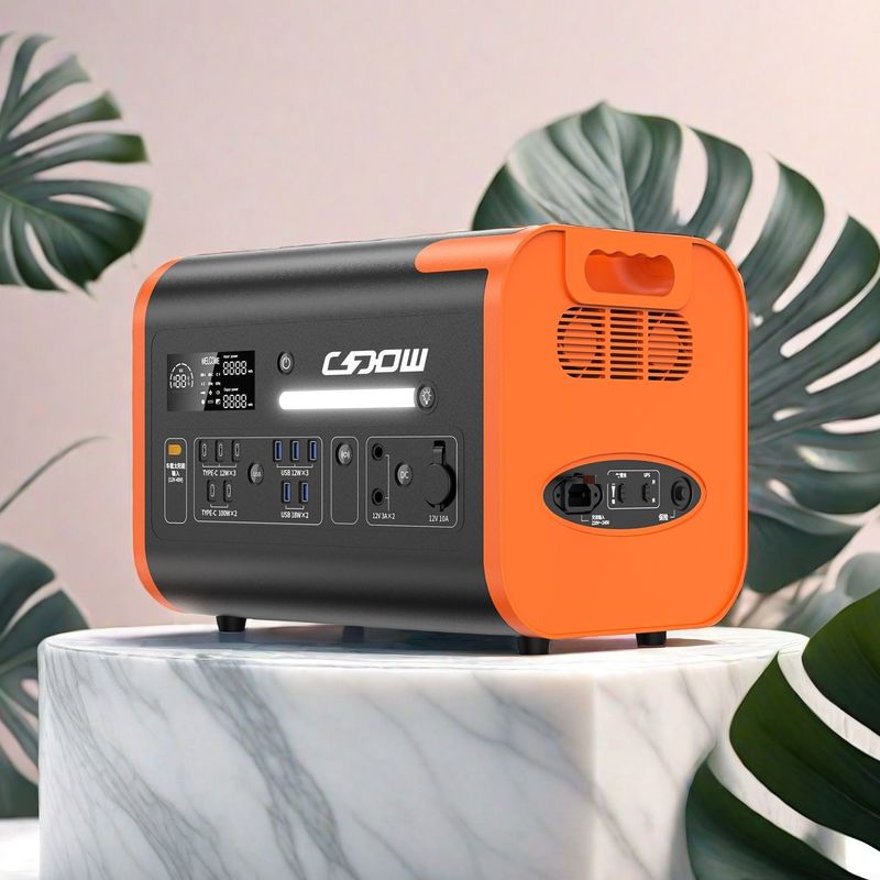 Gerador de armazenamento de energia de emergência para acampamento ao ar livre 2200W Potência de saída 2048wh Capacidade