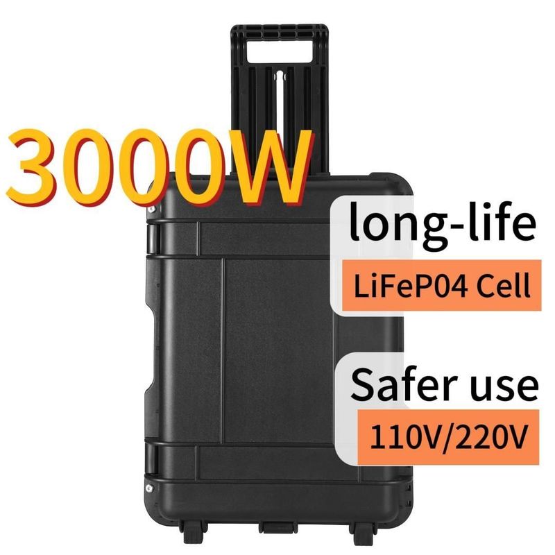 Fornecedor de energia para automóveis e móveis ao ar livre gerador solar portátil de 3000W Tempo de carregamento 6-7h