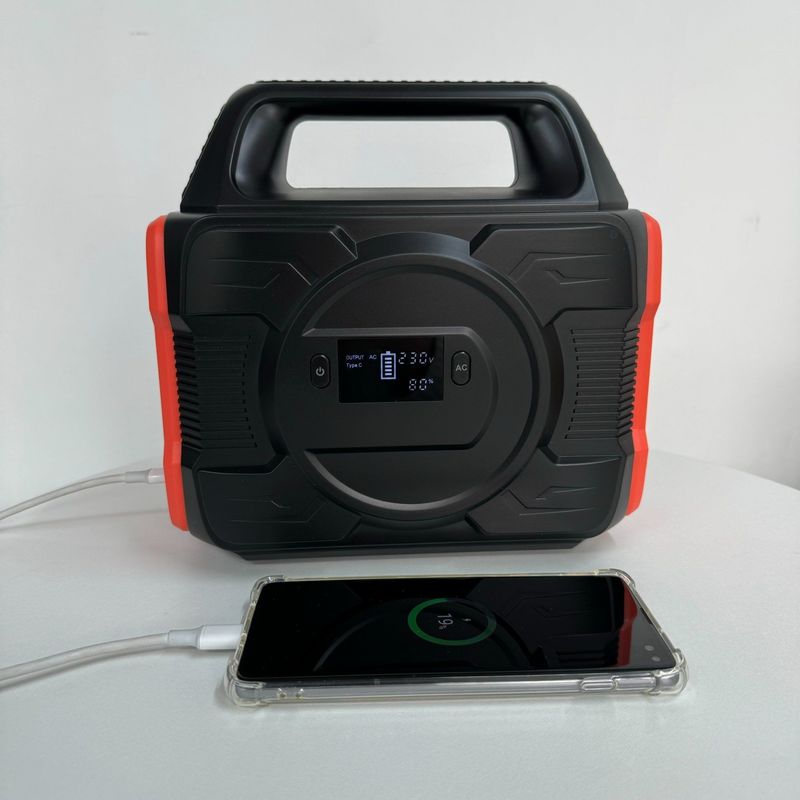 Cores personalizáveis 300 W Energia solar portátil 220 V Fornecedora de energia móvel para emergências ao ar livre