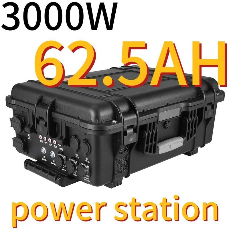 3000W62.5ah Estação de Energia Portátil de Emergência ao Ar Livre para Mercados do Leste da Ásia