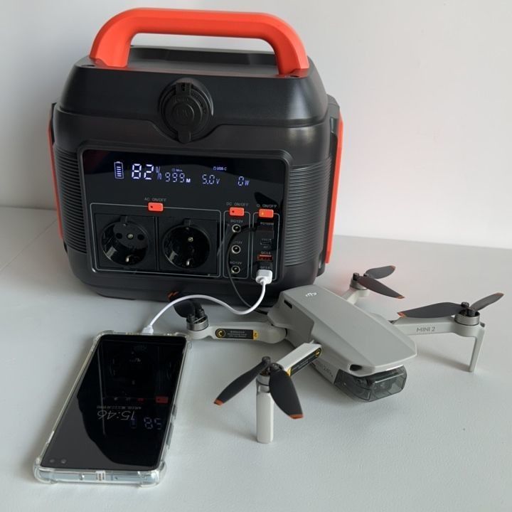 Gerador solar portátil de 600W com saída de energia móvel USB DC AC tipo C é MPPT