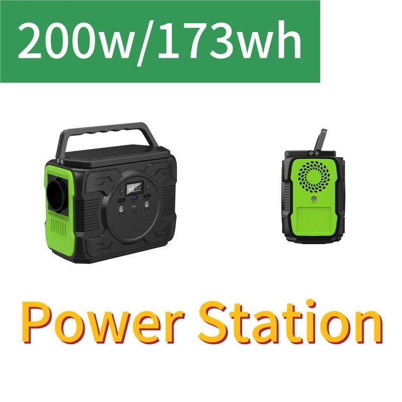 Estação de energia móvel portátil com luzes LED Voltagem de saída AC 110/220V-50Hz/60Hz 200W