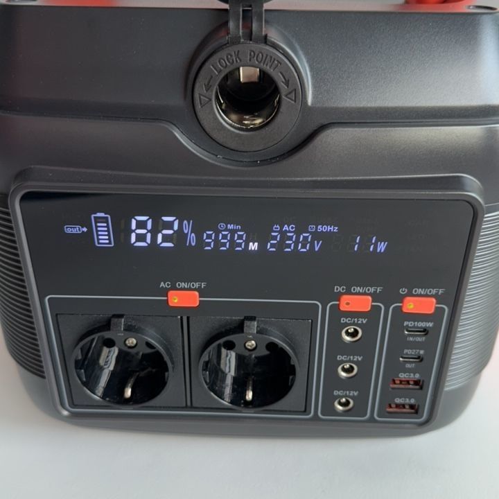 Saída AC 220V 50Hz/110V 60Hz Estação de energia portátil 600W para emergências de energia móvel