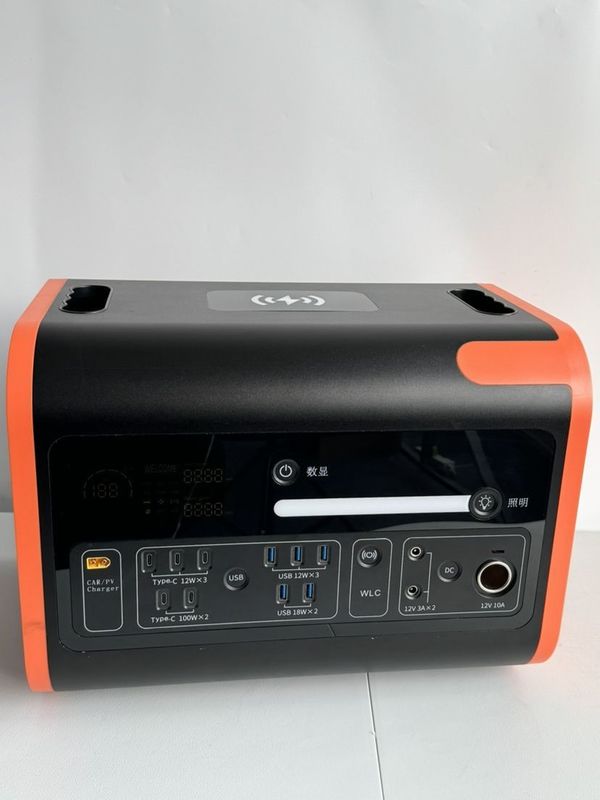 800W Carregamento Solar Outdoor Picnic Power Mobile 2200W Estação de Energia com Exibição de fita