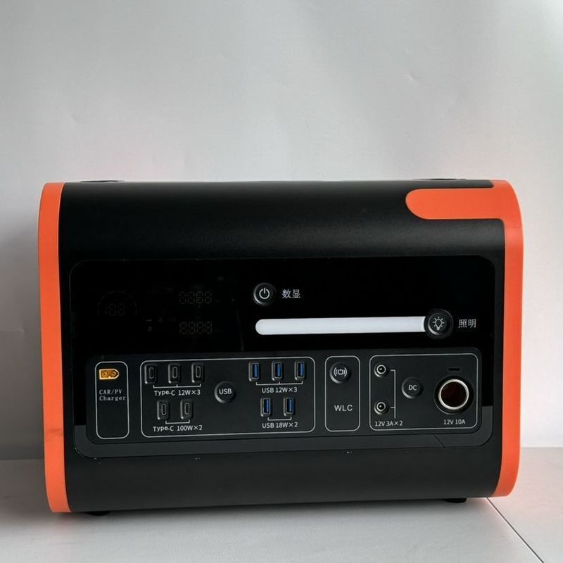 Instalação de energia móvel portátil de 800W de entrada solar Inverter de onda senoidal puro de 200W 2200W Emergência ao ar livre