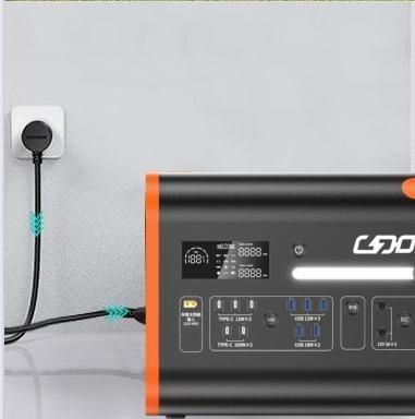 1000W gerador móvel carregador solar tomada de saída AC para 2200W estação de energia exterior