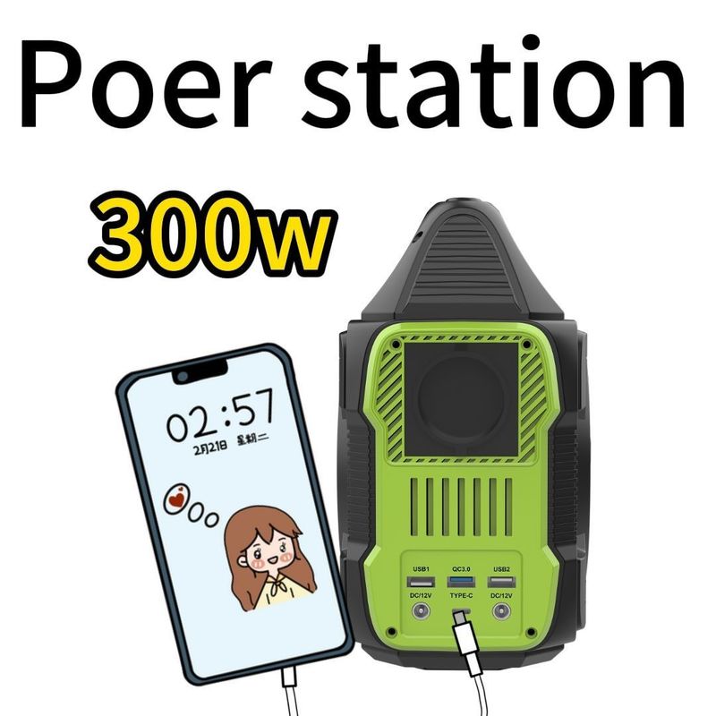 Bateria removível portátil de gerador de energia solar em estado de espera de 200W/300W/600W/1500W