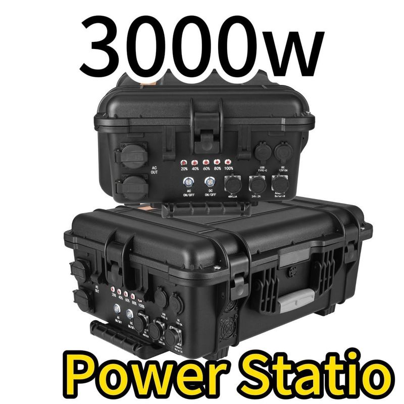 Potência de saída 100-120V-3000W50Hz/60Hz Ajustável 3000wh 62.5ah Central de energia portátil quente
