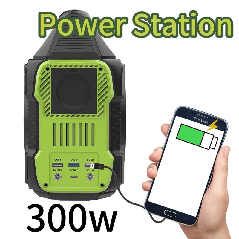 300W/288wh Gerador de inversor portátil silencioso para estação de energia de acampamento ao ar livre reciclável