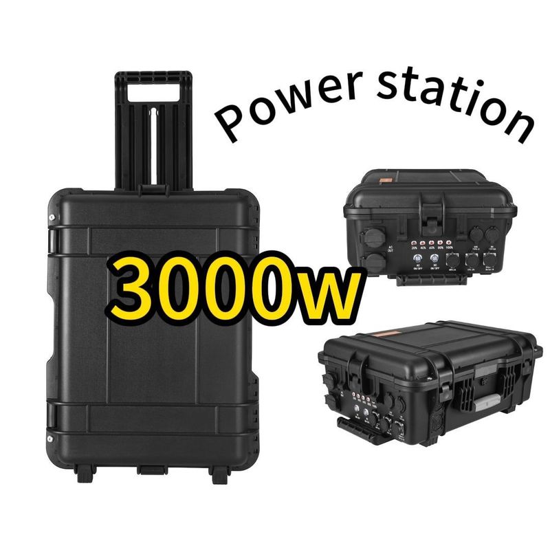 Instalação de energia móvel de emergência ao ar livre com bateria de lítio de 3000W a 1000W CE.Un38.3 Certificação