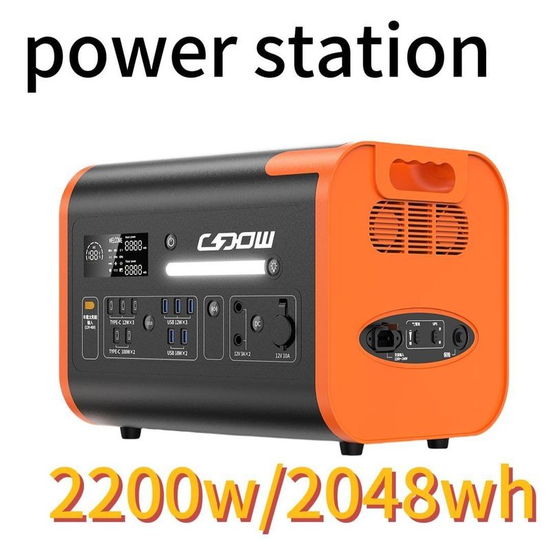 Estação de energia solar portátil com certificação CE 2200W/2400W/3000W para atividades ao ar livre