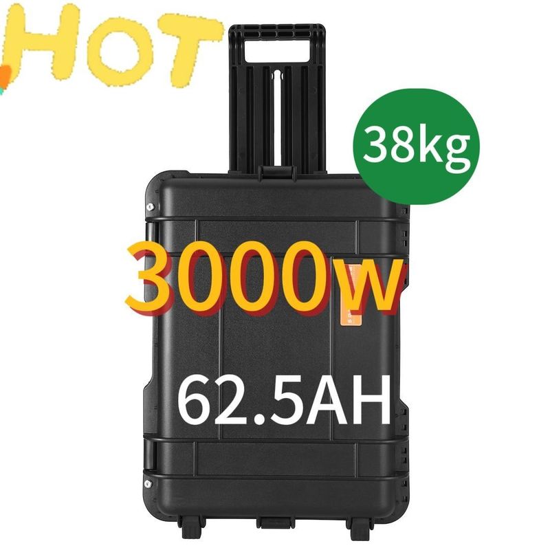 Fonte de alimentação móvel de onda senoidal pura 3000W/3000wh para estação de energia portátil de UAV