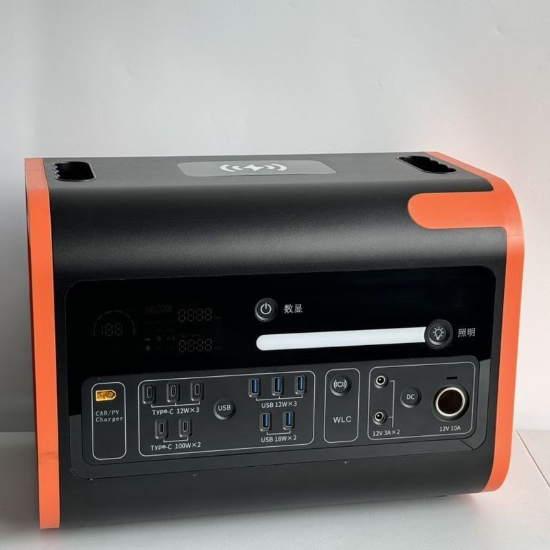Gerador portátil de 1000W para exterior DC AC Entrada Saída 2200W Estação de energia para longa duração
