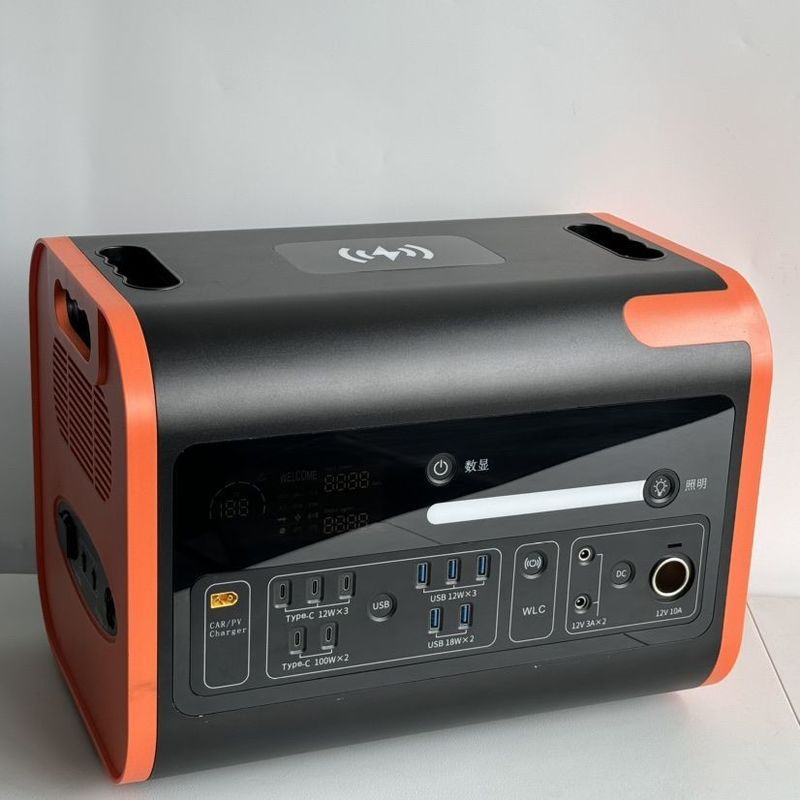 Gerador de armazenamento de energia solar portátil de 600W com carga rápida de 1500W e central de energia de 2200W