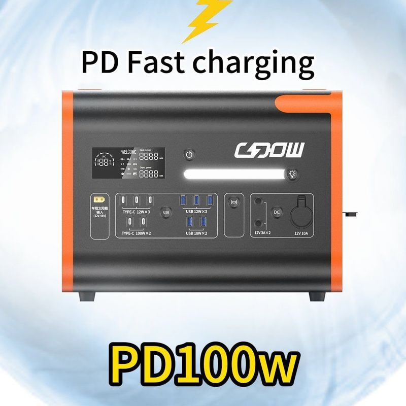 Tecnologia de armazenamento de energia portátil de 2200W Estação de energia móvel ao ar livre para carregamento de automóveis