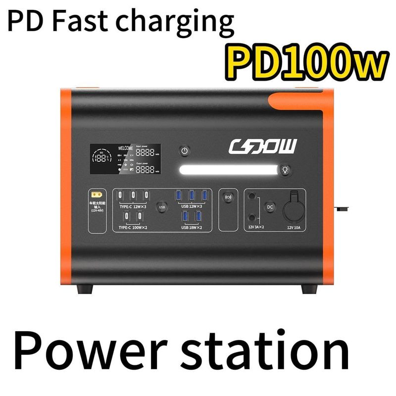 2200W/40ah AT22 AC Output Socket Household Energy Storage Power Estação de energia exterior