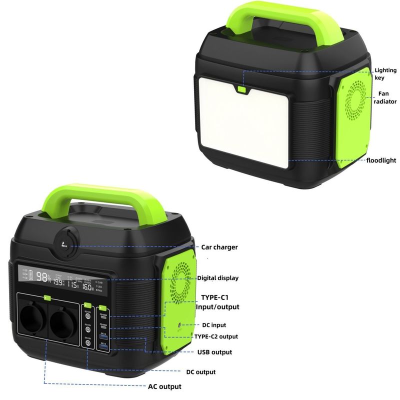 Direct Outdoor Camping Mobile Power Portátil Estação de Energia Tempo de Carregamento 5.5h-7h