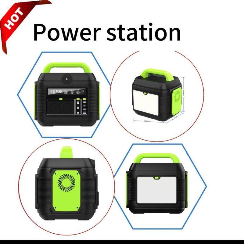 Estação de emergência de 600W/576wh para solução de abastecimento de energia exterior e doméstica