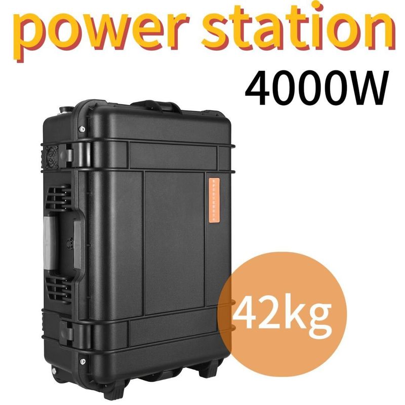 Estação de energia solar portátil de emergência ao ar livre de 3000 W com 220 V ± 5% de tensão de saída AC