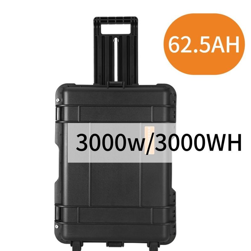3000W/62.5ah Estação de energia portátil resistente ao desgaste e à ignição com alta capacidade