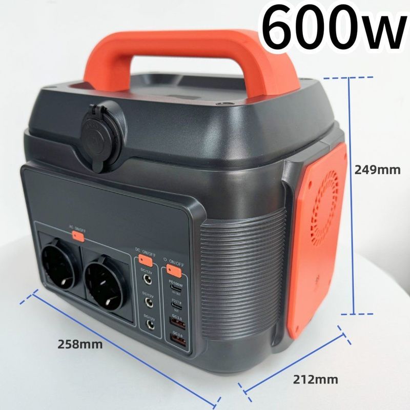 Estação de energia portátil de emergência com saída AC 220V 50Hz/110V 60Hz e bateria de lítio