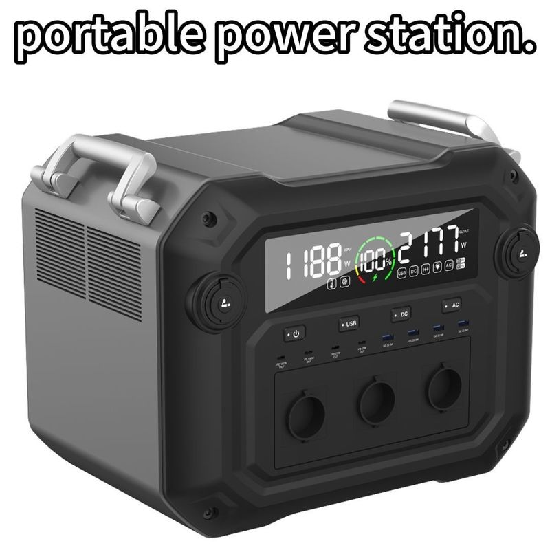2500W AC Output Power Estação de energia portátil Un38.3 Autenticação MSDS para viagens ao ar livre