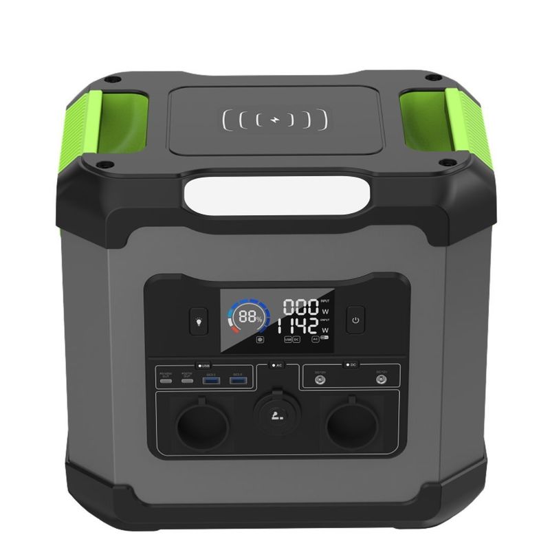Lâmpadas LED de emergência e carregamento sem fio de 5W Gerador solar de 1500W para acampamento ao ar livre