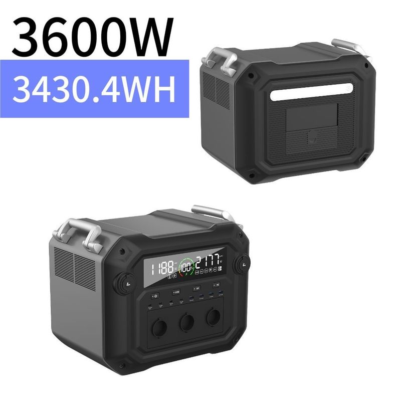 Inversor bidirecional 3600W/3430.4wh Fornecedor de energia móvel multifuncional para uso externo