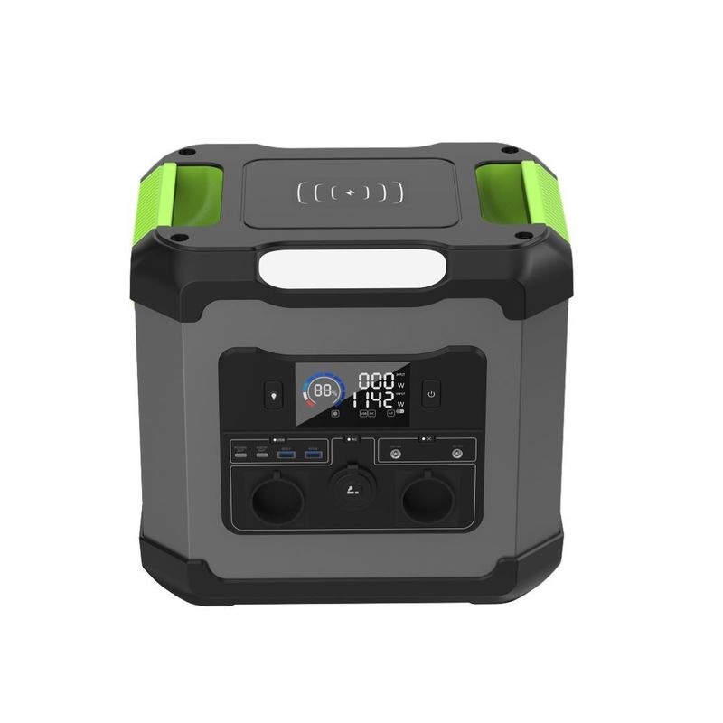 Estação de energia portátil de 1500 W de potência de saída AC e de saída tipo C2 12V/2,25A para emergência
