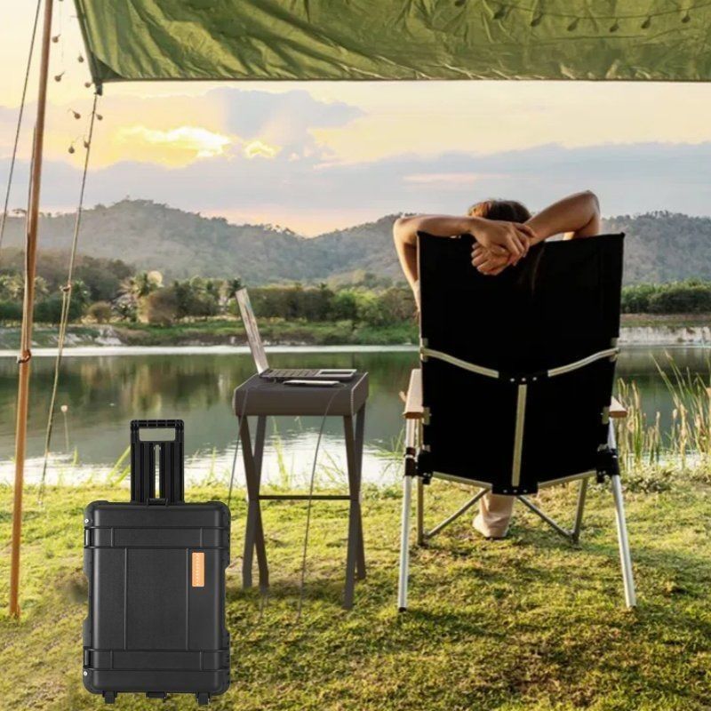 Negro Instalação de energia portátil personalizável 3000W/4000W/5000W/6000W/7000W para emergência familiar