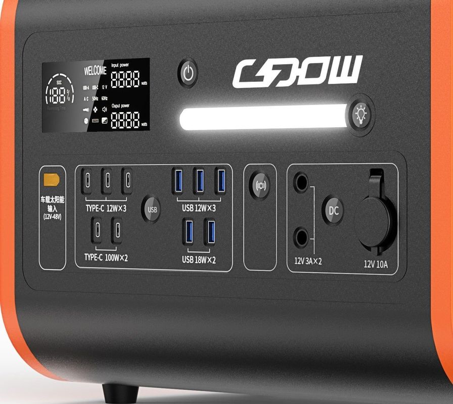2200W 2048wh Estação de energia solar/LiFePO4 Potência móvel portátil/Inverter
