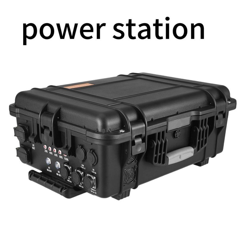 Estação de energia móvel portátil de 4000W 3840Wh com indicador de bateria e luz LED à prova de explosão