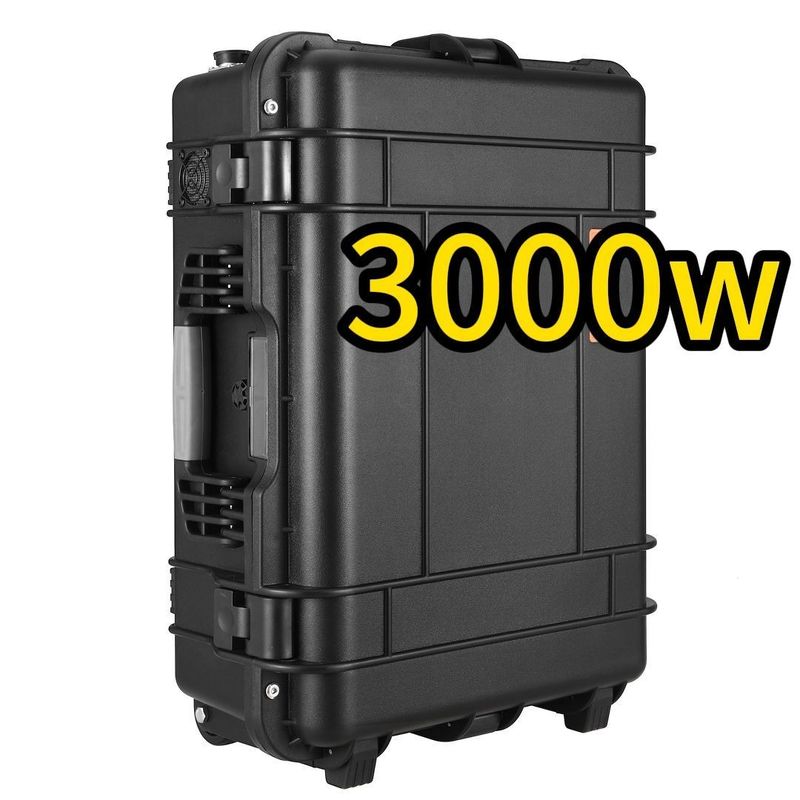 3000W/3000wh Estação de energia de armazenamento de energia portátil ABS Material de concha de liga para viagens