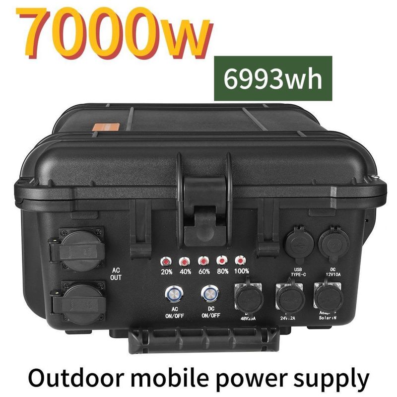 7000W/6993whlifepo4 Estação de energia eólica solar recarregável portátil para o exterior