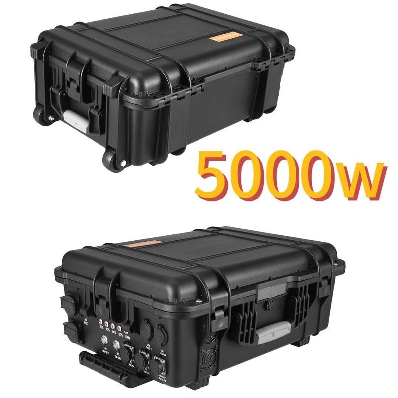 Estação de energia portátil de 5000 W com bateria de grande capacidade e certificação CE.Un38.3