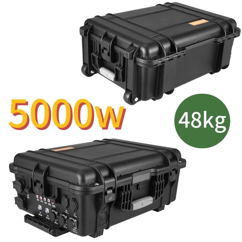 Estação de energia solar portátil USB de 5000 W para viagens ao ar livre, acampamento e situações de emergência