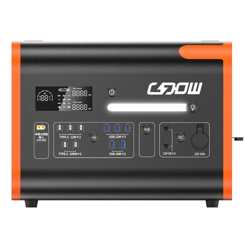 40ah/2200W/2048wh Hot Orange Household Portable Energy Storage Power Station para uso ao ar livre