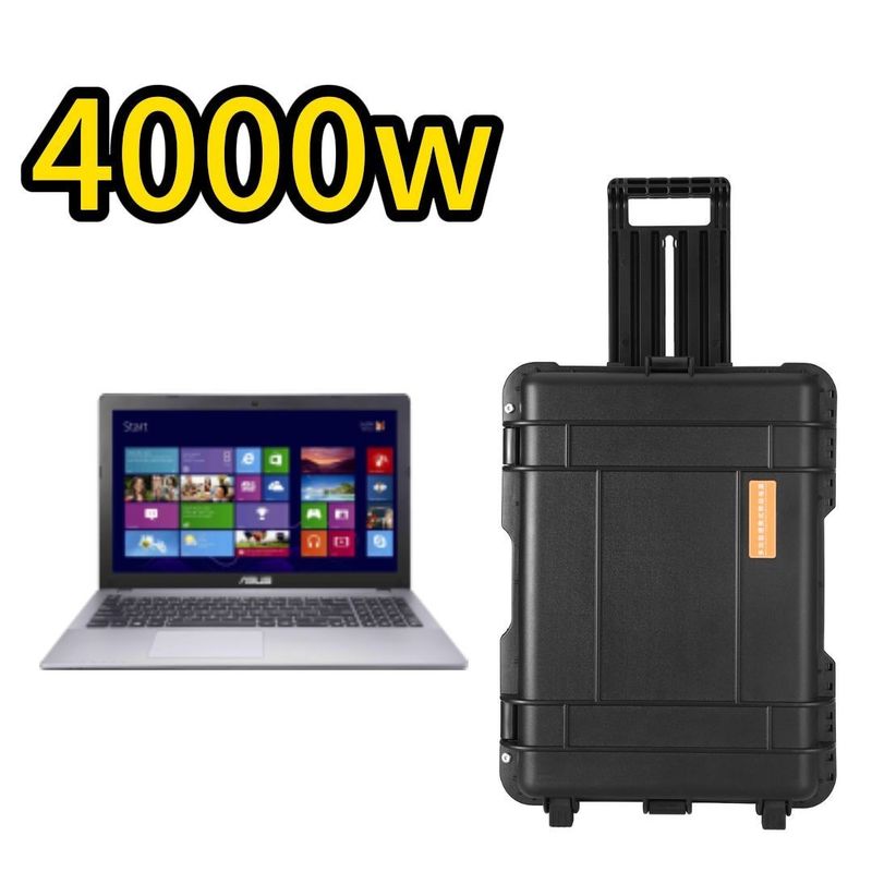 AC Pure Sine Wave Portable Power para casa e acampamento 4000W Output Socket Todos os tipos
