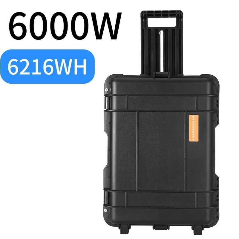 Outdoor Home RV 6000W Estação de energia portátil com onda senoidal pura AC e grande capacidade