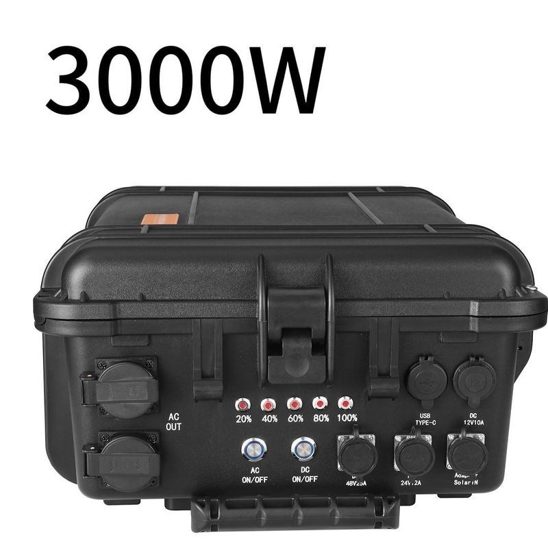 Gerador de energia portátil 3000W/3000wh Estação de energia para alimentação externa de emergência