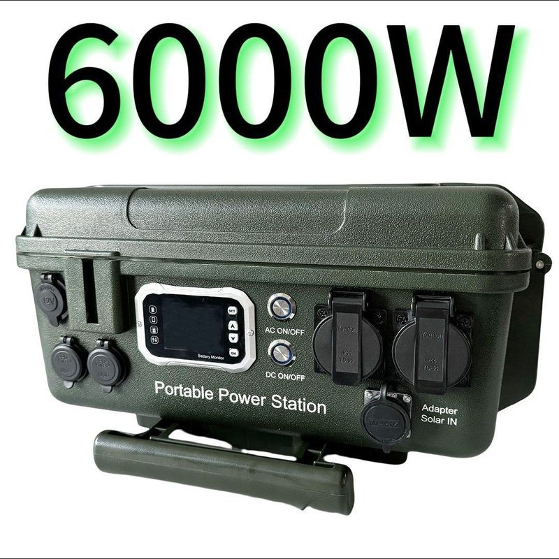Controlador MPPT 6000W/6048wh Estação de energia móvel AC/DC portátil para produtos