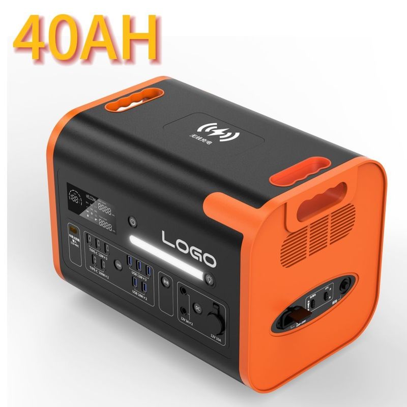 Estação de energia de armazenamento de emergência com 2400W portátil e tipo-C 3*18W/2*100W